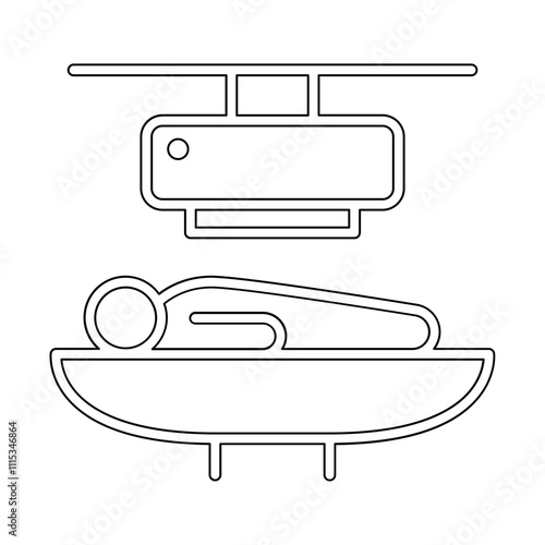 Medical scanner icon in line style