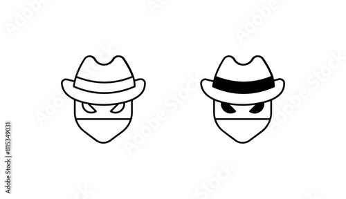 Fugitive icon design with white background stock illustration