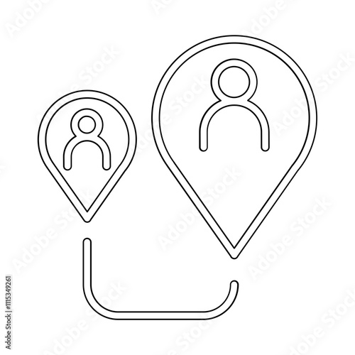 Location icon in line style