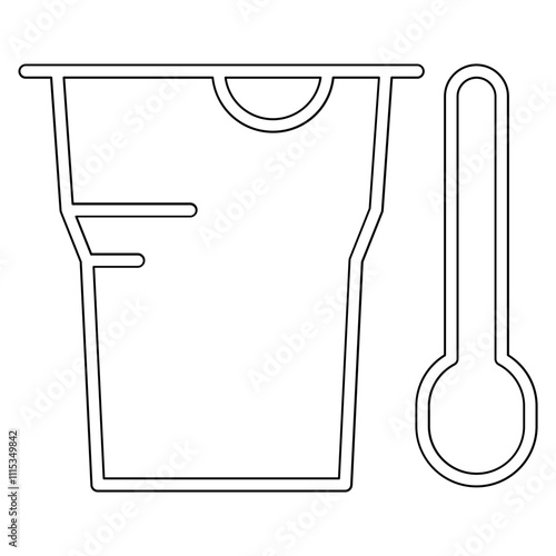 Yogurt icon in line style