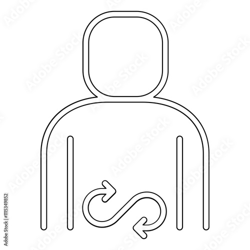 Excretion icon in line style