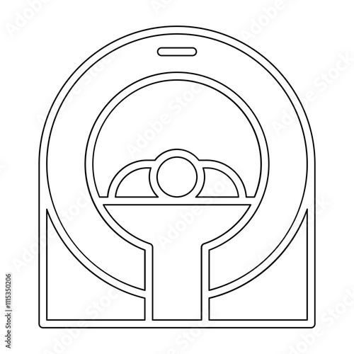 MRI scan icon in line style