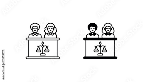 Jury Box icon design with white background stock illustration