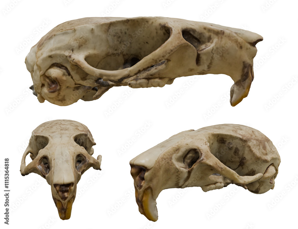 Fototapeta premium Rat Skull isolated on white