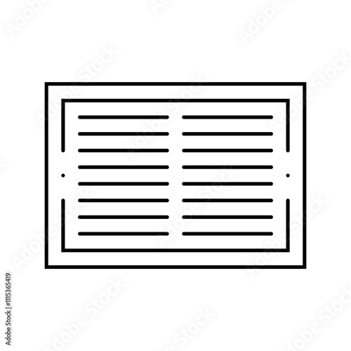 ventilation grille line icon vector. ventilation grille sign. isolated contour symbol black illustration
