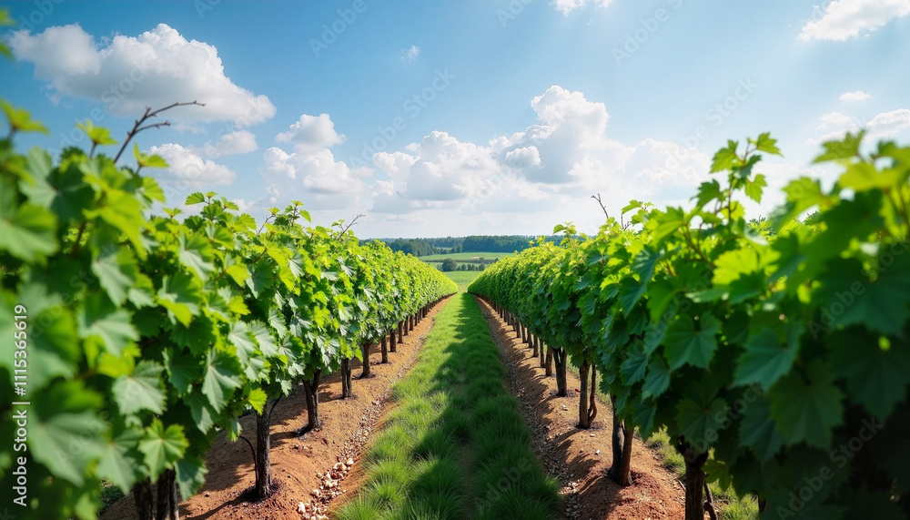 Vibrant vineyards celebrate a sunny afternoon at the annual wine festival Vibrant vineyards celebrate a sunny afternoon at the annual wine festival