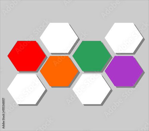 Colorful stacked box on hexagon shap of productivity infographic with four option infographics layout Free Download Colorful stacked box on hexagon shap of productivity infographic with four option infographics layout - GFXLoad