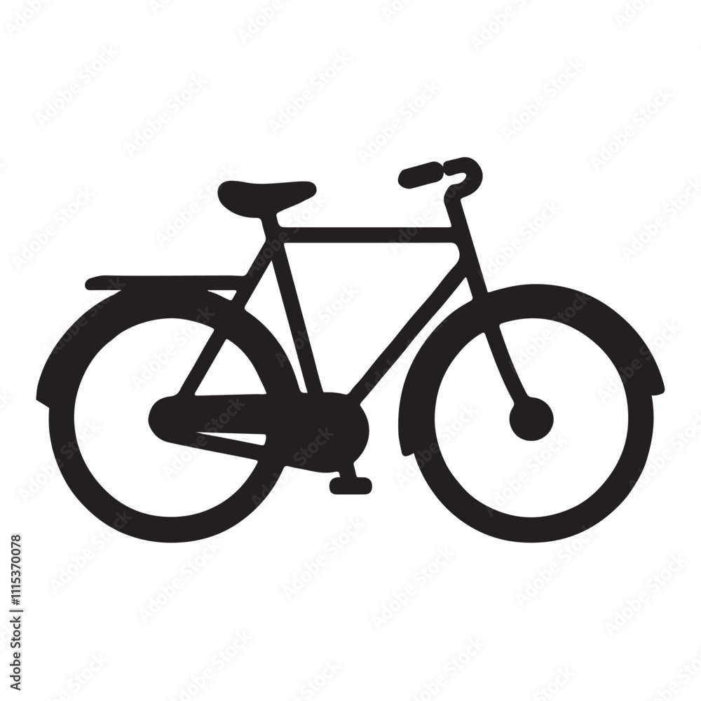 Fototapeta premium Bicycle silhouette isolated on white background