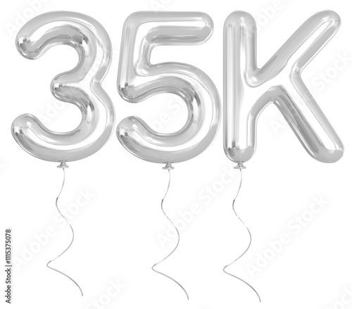 35K Follow Silver Balloon  photo