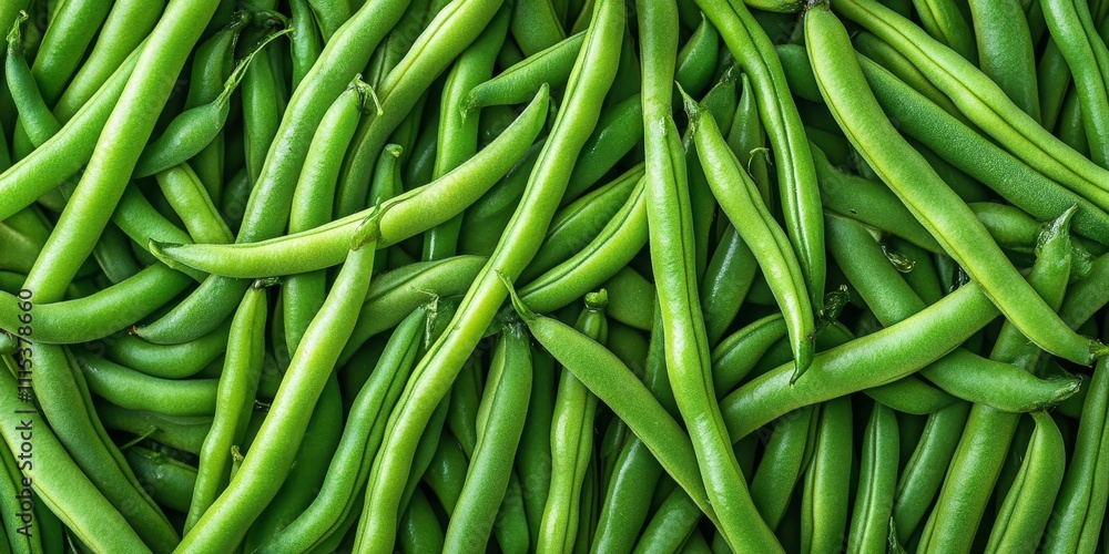 Top view of fresh green beans showcases their vibrant color and crisp texture, delivering a delightful burst of garden goodness in every bite of these fresh green beans. Top view of fresh green beans showcases their vibrant color and crisp texture, delivering a delightful burst of garden goodness in every bite of these fresh green beans.