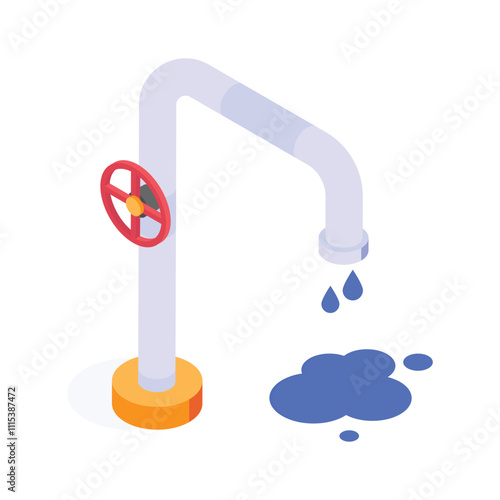 A water pipe leaking, indicating plumbing or infrastructure issues