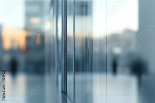 Abstract Glass Building Background 3D Render