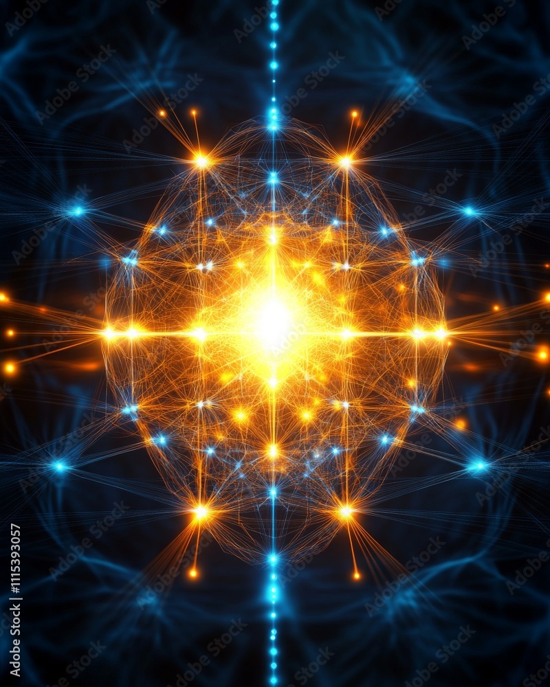 Fototapeta premium Dynamic Neural Network Visual Representation