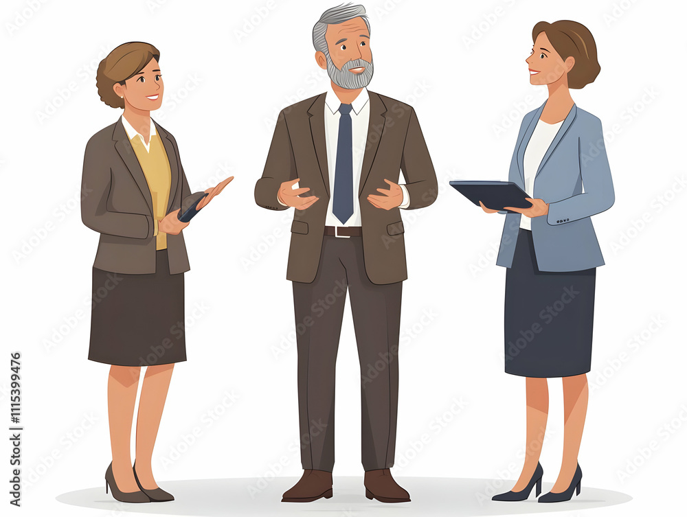 Flat Manager Leading Team Discussion Candid Meeting with Copy Space Flat Manager Leading Team Discussion Candid Meeting with Copy Space