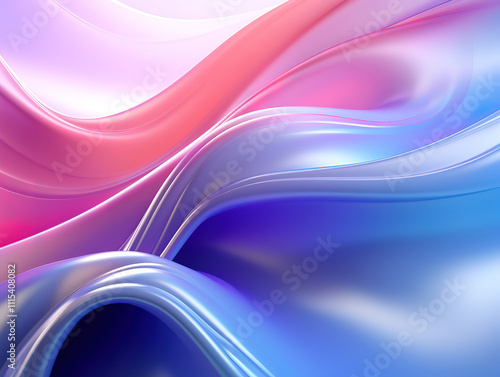 Eye Catching 3d render of a crumbled iridescent background