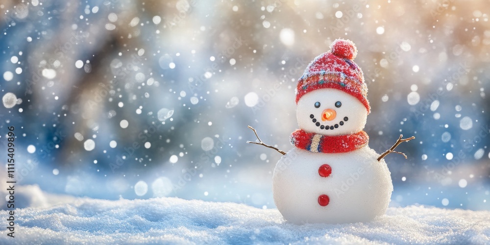 Charming winter mood captured with a delightful snowman in winter scenery, showcasing the enchanting beauty of winter. This image reflects the joyful spirit of winter with a snowman theme. Charming winter mood captured with a delightful snowman in winter scenery, showcasing the enchanting beauty of winter. This image reflects the joyful spirit of winter with a snowman theme.