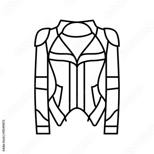 leather goth subculture line icon vector. leather goth subculture sign. isolated contour symbol black illustration