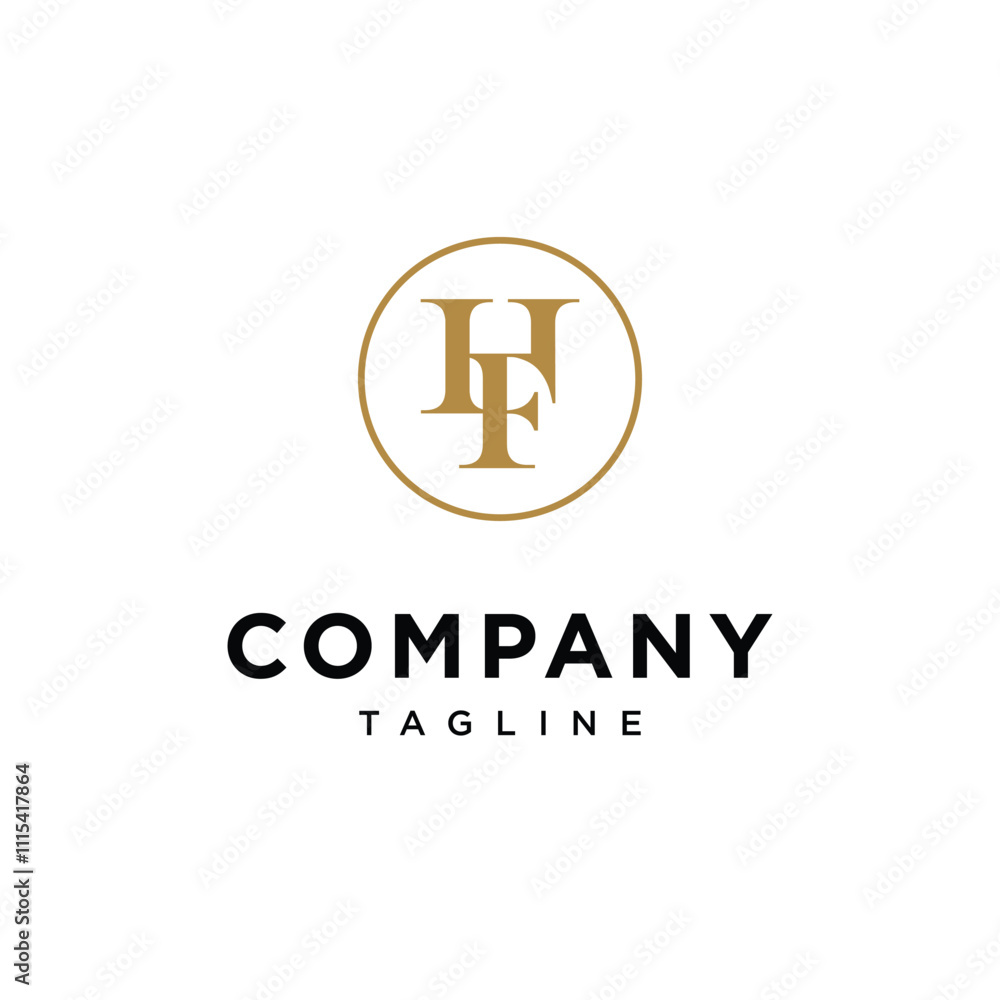 Letter H F monogram elegant Logo Icon vector. Letter H F monogram elegant Logo Icon vector.