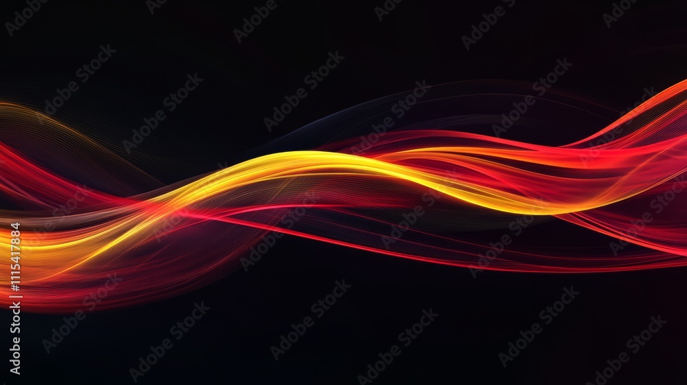 Fototapeta premium Wave-shaped lights