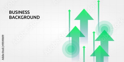 Modern blue creative economy investment report chart arrow up illustration background	
