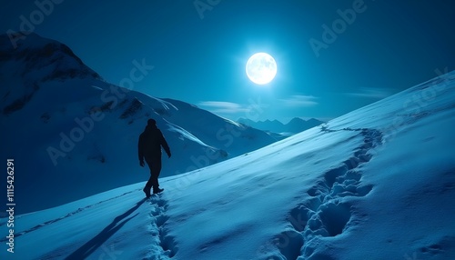 climbing a snow-covered mountain, two women in winter trekking, climbers climb to the top of the mountain in winter Woman hiker hiking at mountain top in tibet
 photo