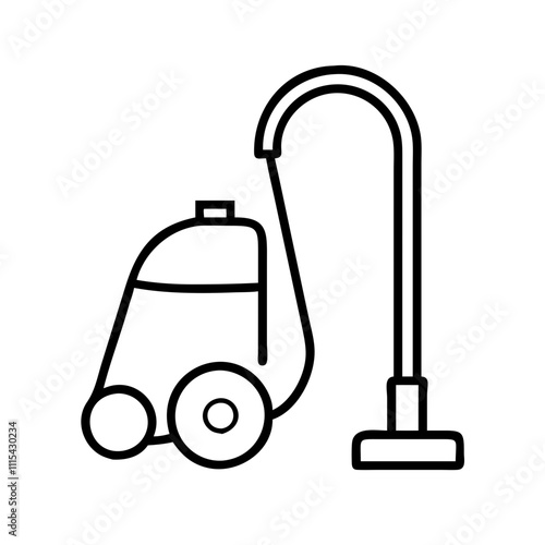 Vacuum cleaner line icon