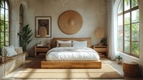 Serene Minimalist Bedroom Design With Natural Elements photo