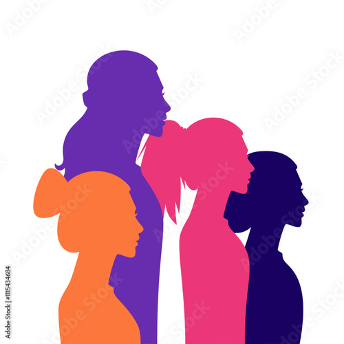 International Women's Day Silhouette Illustration