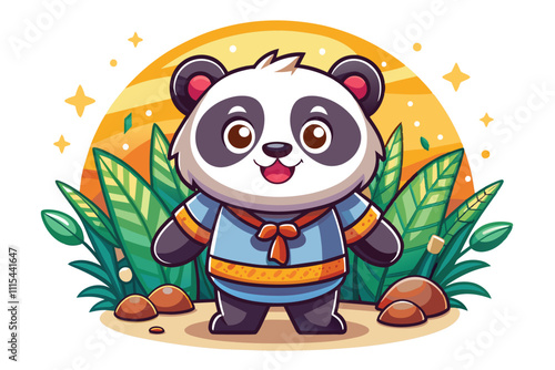 Playful Panda Illustration