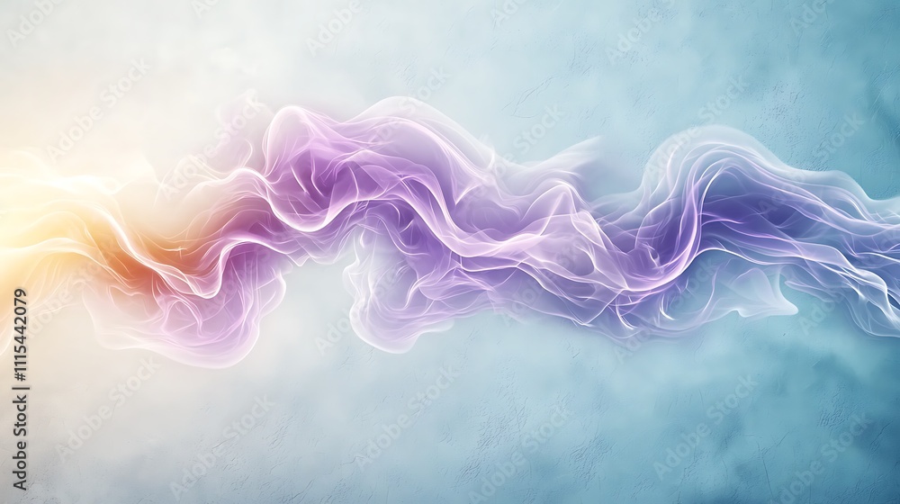 Obraz premium A mesmerizing display of swirling purple neon light, forming intricate patterns against a grainy textured background, creating an intense and visually striking design.