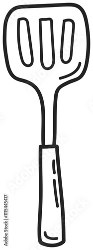 spatula kitchen utensil doodle illustration