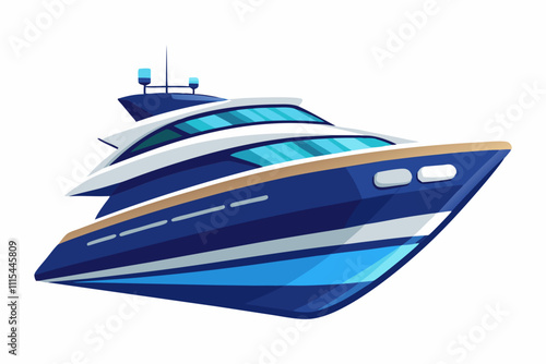 Ship yacht sport icon vector art illustration 