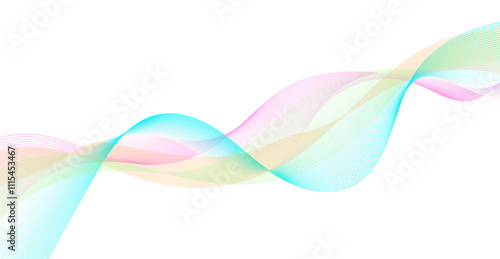 光とウェーブ模様の抽象的イラスト背景	
