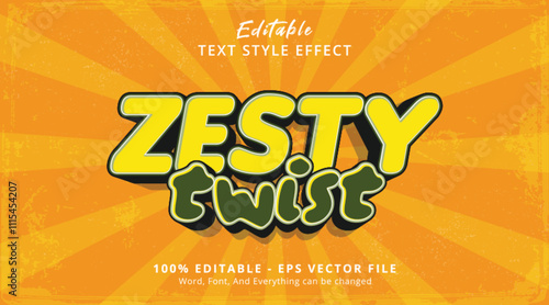 Zesty Twist Editable Text Effect