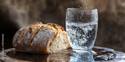 Fasting for spiritual strength is a profound practice this fasting method focuses on bread and water as key elements for enhancing the spirit and fostering inner resilience through fasting. photo