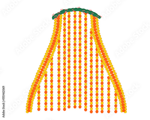 yellow and orange marigold floral backdrop decor for haldi mehendi sangeet indian wedding function.