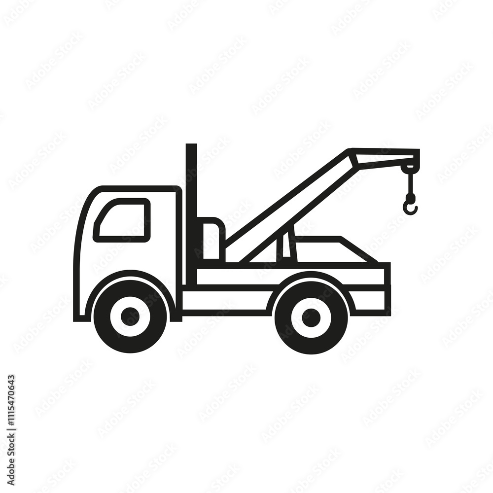 Naklejka premium TOWING TRUCK ILLUSTRATION