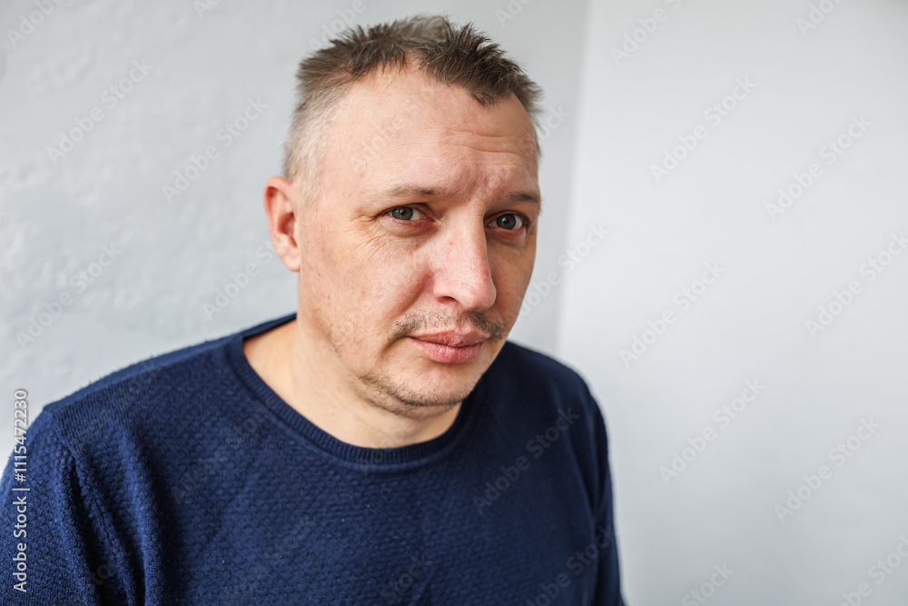 distorted face of a sad and sorrowful very upset man distorted face of a sad and sorrowful very upset man