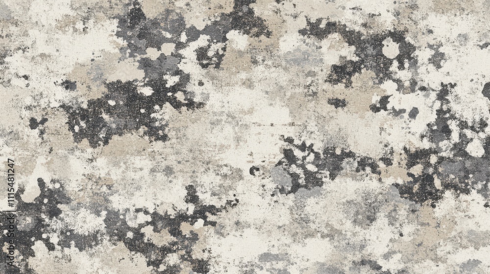 Fototapeta premium Abstract beige, grey, and black splatter paint texture background.