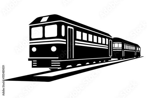 modern train icon silhouette.