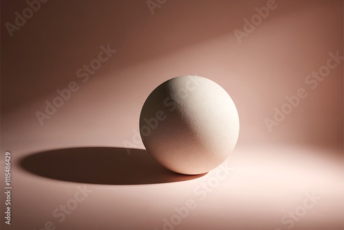 Minimalist 3D Render of a Single Sphere with Simple Design photo