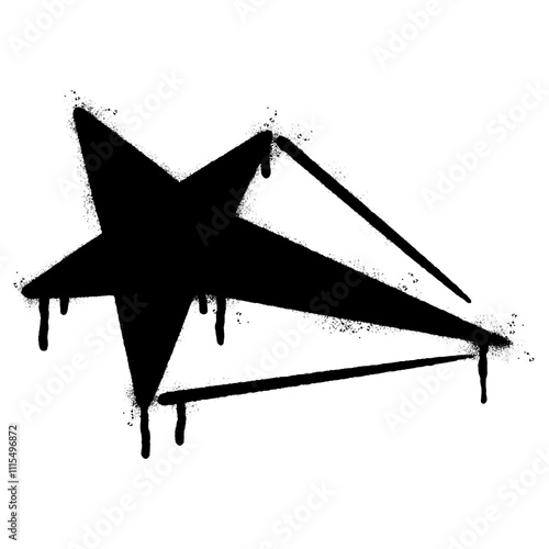 Spray Painted Graffiti star icon isolated on white background