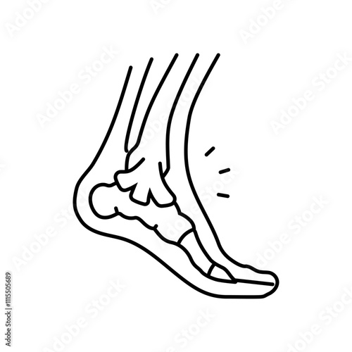 strains household injury accident line icon vector. strains household injury accident sign. isolated contour symbol black illustration