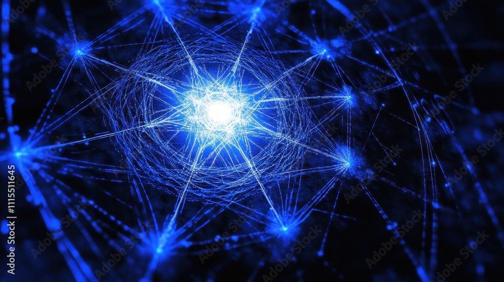 Fototapeta premium Captivating Cosmic Connections: Celestial Threads of Intricate Elegance