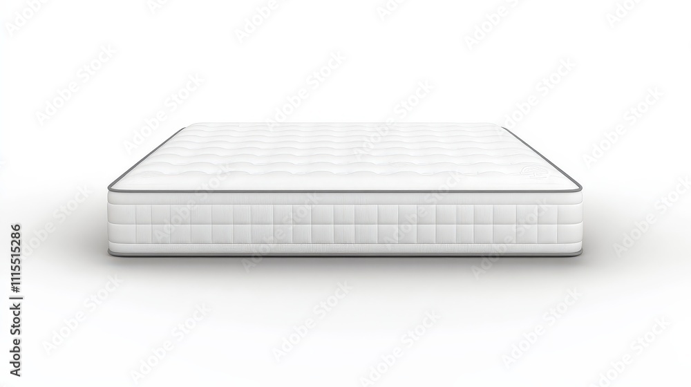 Clean White Mattress on Minimalist Background for Bedroom Decor Clean White Mattress on Minimalist Background for Bedroom Decor
