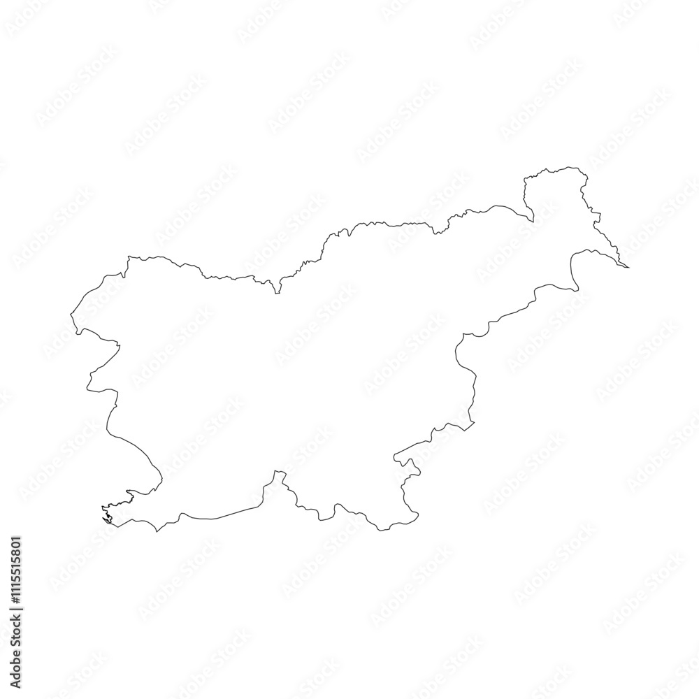 Fototapeta premium Slovenia blank outline map