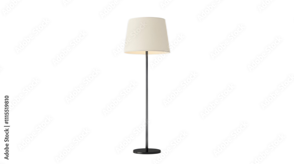 Modern Floor Lamp with White Shade and Sleek Metal Base Modern Floor Lamp with White Shade and Sleek Metal Base