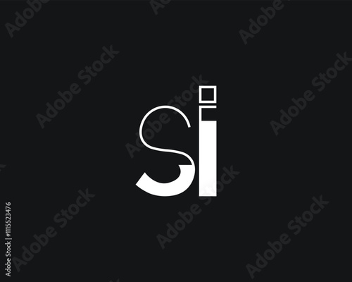 creative letter SI logo design template