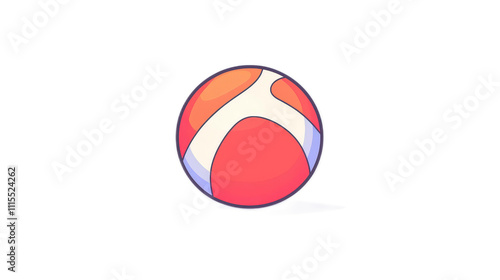 Obraz na płótnie Cartoon Style Beach Ball with Bright Colors and Fun Design w salonie