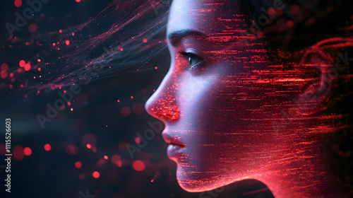 Digital Face Abstract Illustration